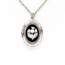 Load image into Gallery viewer, Scottish Thistle Cameo Locket Necklace Scotland Jewelry-Lydia&#39;s Vintage | Handmade Personalized Vintage Style Necklaces, Lockets, Earrings, Bracelets, Brooches, Rings