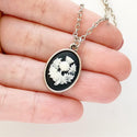 Scottish Thistle Cameo Necklace Scotland Jewelry Thistle Necklace-Lydia's Vintage | Handmade Personalized Vintage Style Necklaces, Lockets, Earrings, Bracelets, Brooches, Rings