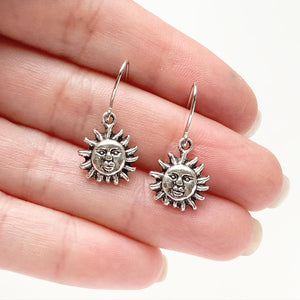 Sun Earrings Celestial Earrings Sun Face Earrings-Lydia's Vintage | Handmade Personalized Vintage Style Earrings and Ear Cuffs