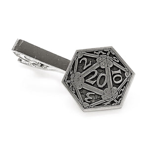 D20 Tie Clip Dungeons and Dragons Geeky Fathers Day Gift Dungeon Master Gifts for Men-Lydia's Vintage | Handmade Personalized Cufflinks and Tie Tacks