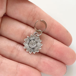 Ear Cuff Sunflower Ear Cuff No Piercing Non Pierced-Lydia's Vintage | Handmade Personalized Vintage Style Earrings and Ear Cuffs