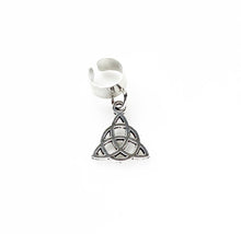 Load image into Gallery viewer, Celtic Ear Cuff Silver Celtic Knot Ear Wrap Renaissance Faire