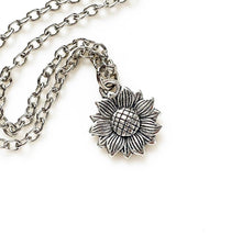 Load image into Gallery viewer, Sunflower Necklace Silver Sunflower Pendant Gift for Women-Lydia&#39;s Vintage | Handmade Personalized Vintage Style Necklaces, Lockets, Earrings, Bracelets, Brooches, Rings