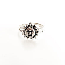 Load image into Gallery viewer, Sun Ring Silver Adjustable Ring Celestial Jewelry-Lydia&#39;s Vintage | Handmade Personalized Vintage Style Rings, Earrings, Bracelets, Brooches, Necklaces, Lockets