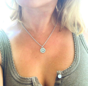 Sunflower Necklace Sunflower Gifts for Her-Lydia's Vintage | Handmade Personalized Vintage Style Necklaces, Lockets, Earrings, Bracelets, Brooches, Rings