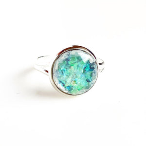 Faux Opal Ring Adjustable Ring Shimmery Pastel Jewelry