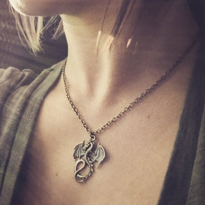 Dragon Necklace Bronze Dragon Pendant