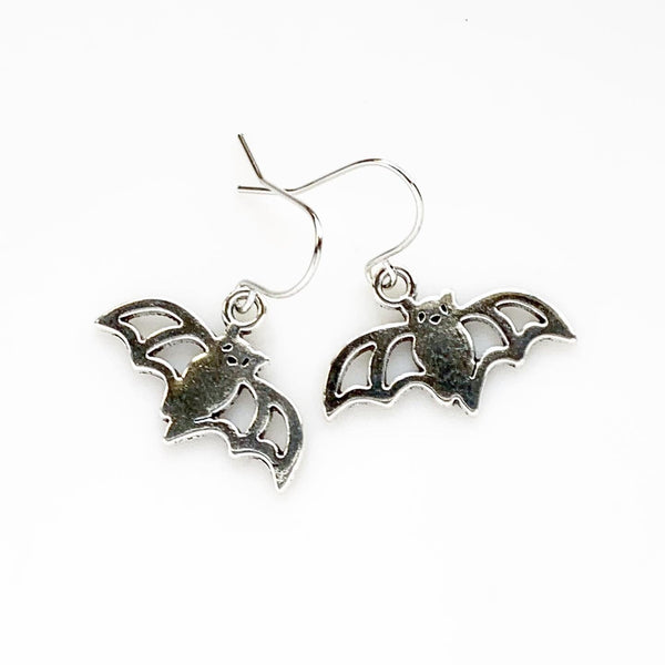 Bat Earrings Bat Jewelry Cute Halloween Earrings-Lydia's Vintage | Handmade Personalized Vintage Style Earrings and Ear Cuffs