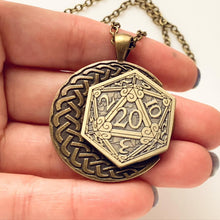 Load image into Gallery viewer, Dungeons and Dragons Necklace D20 Necklace Dungeon Master Gift-Lydia&#39;s Vintage | Handmade Personalized Vintage Style Necklaces, Lockets, Earrings, Bracelets, Brooches, Rings