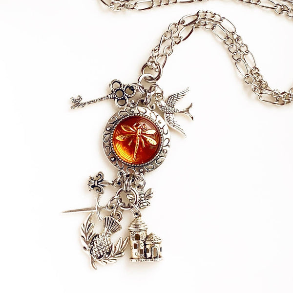 Outlander Necklace Dragonfly Lallybroch Pendant Outlander Gifts-Lydia's Vintage | Handmade Personalized Vintage Style Necklaces, Lockets, Earrings, Bracelets, Brooches, Rings