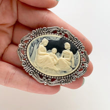 Load image into Gallery viewer, Mothers Day Cameo Brooch Three Generations Gifts for Grandma Mother Gifts-Lydia&#39;s Vintage | Handmade Vintage Style Jewelry, Brooches, Pins, Necklaces, Bracelets