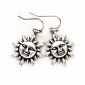 Sun Earrings Silver Sun Celestial Earrings-Lydia's Vintage | Handmade Personalized Vintage Style Earrings and Ear Cuffs