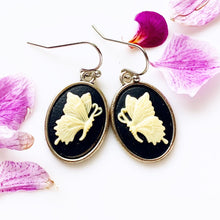 Load image into Gallery viewer, Butterfly Earrings Butterfly Cameo Jewelry-Lydia&#39;s Vintage | Handmade Personalized Vintage Style Earrings and Ear Cuffs