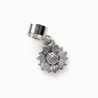 Ear Cuff Sunflower Ear Cuff No Piercing Non Pierced-Lydia's Vintage | Handmade Personalized Vintage Style Earrings and Ear Cuffs