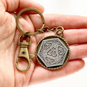 D20 Keychain Dungeons and Dragons DM Dungeon Master Gift-Lydia's Vintage | Handmade Personalized Bookmarks, Keychains