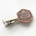 D20 Tie Clip Dungeons and Dragons Nerdy Fathers Day Gift Dungeon Master Geek Wedding-Lydia's Vintage | Handmade Personalized Cufflinks and Tie Tacks
