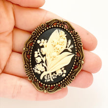 Load image into Gallery viewer, Lily of the Valley Cameo Brooch Flower Pin Gifts for Her-Lydia&#39;s Vintage | Handmade Vintage Style Jewelry, Brooches, Pins, Necklaces, Bracelets
