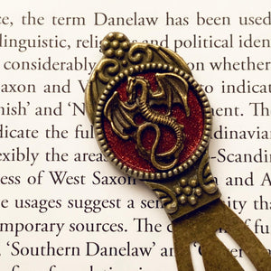 Dragon Bookmark Book Gifts Metal Bookmark Fantasy Novel Book Lover-Lydia's Vintage | Handmade Personalized Bookmarks, Keychains