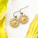 Sunflower Earrings Gift for Her Lightweight Sunflower Jewelry-Lydia's Vintage | Handmade Personalized Vintage Style Earrings and Ear Cuffs