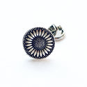 Sunflower Pin Silver Tie Tack Sunflower Wedding-Lydia's Vintage | Handmade Personalized Cufflinks and Tie Tacks
