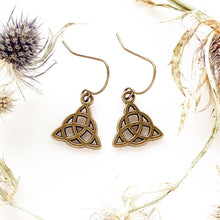 Load image into Gallery viewer, Celtic Knot Earrings Celtic Jewelry Renaissance Faire Elven Earrings