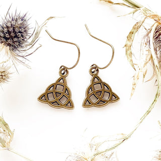 Celtic Knot Earrings Celtic Jewelry Renaissance Faire Elven Earrings-Lydia's Vintage | Handmade Custom Cosplay, Renaissance Fair Inspired Style Necklaces, Earrings, Bracelets, Brooches, Rings