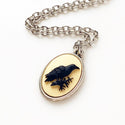 Raven Necklace Crow Pendant Cameo Necklace Edgar Allan Poe Gift-Lydia's Vintage | Handmade Personalized Vintage Style Necklaces, Lockets, Earrings, Bracelets, Brooches, Rings