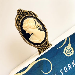 Cameo Bookmark Historical Romance Book Lover Gifts Metal Bookmarks-Lydia's Vintage | Handmade Personalized Bookmarks, Keychains