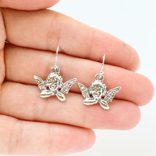 Load image into Gallery viewer, Cherub Earrings Cherubs Silver Angel Earrings Gift for Her