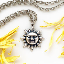 Load image into Gallery viewer, Sun Necklace Celestial Necklace Silver Sun