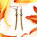 Sword Earrings Katana Earrings Japanese Sword Samurai Earrings-Lydia's Vintage | Handmade Personalized Vintage Style Earrings and Ear Cuffs