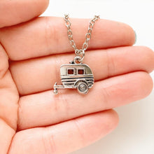 Load image into Gallery viewer, Camper Necklace Camper Gifts Travel Trailer Caravan Glamping Camping Gifts