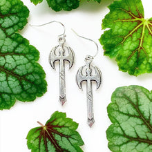 Load image into Gallery viewer, Battle Axe Earrings Viking Earrings Renaissance Faire Weapon Jewelry-Lydia&#39;s Vintage | Handmade Custom Cosplay, Renaissance Fair Inspired Style Necklaces, Earrings, Bracelets, Brooches, Rings