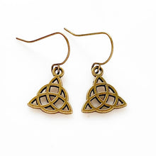 Load image into Gallery viewer, Celtic Knot Earrings Celtic Jewelry Renaissance Faire Elven Earrings