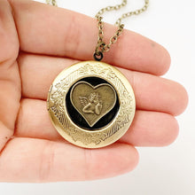 Load image into Gallery viewer, Angel Locket Necklace Cherub Necklace Baby Angel Locket-Lydia&#39;s Vintage | Handmade Personalized Vintage Style Necklaces, Lockets, Earrings, Bracelets, Brooches, Rings