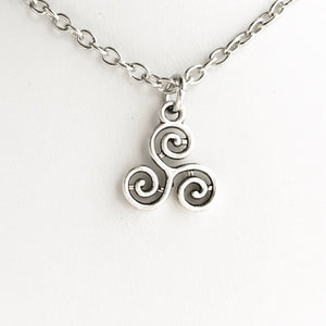 Triskelion Necklace Celtic Necklace Celtic Symbol Trikel
