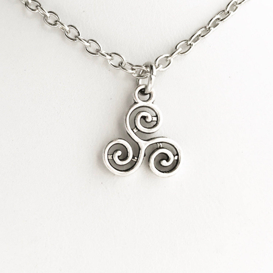 Triskelion Necklace Celtic Necklace Celtic Symbol Trikel