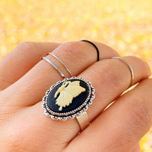 Load image into Gallery viewer, Butterfly Cameo Ring Cameo Jewelry Butterfly Gifts for Her-Lydia&#39;s Vintage | Handmade Personalized Vintage Style Rings, Earrings, Bracelets, Brooches, Necklaces, Lockets