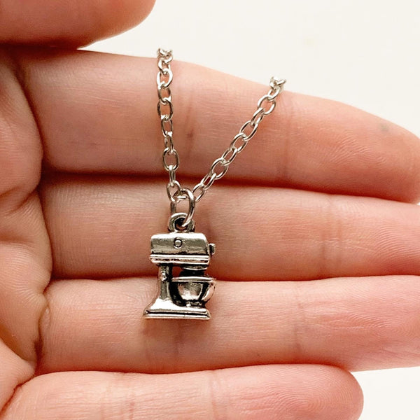 Baking Necklace Kitchen Mixer Necklace Baking Jewelry Baker Gifts-Lydia's Vintage | Handmade Personalized Vintage Style Necklaces, Lockets, Earrings, Bracelets, Brooches, Rings