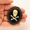 Skull Brooch Pirate Hat Pin Pirate Costume Renaissance Faire-Lydia's Vintage | Handmade Custom Cosplay, Renaissance Fair Inspired Style Necklaces, Earrings, Bracelets, Brooches, Rings