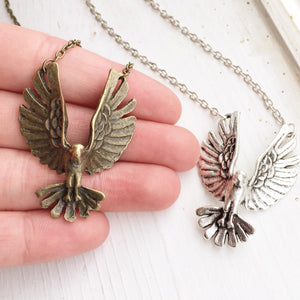 Hawk Necklace Bird of Prey Eagle Falcon Unisex Pendant-Lydia's Vintage | Handmade Personalized Vintage Style Necklaces, Lockets, Earrings, Bracelets, Brooches, Rings