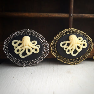 Octopus Brooch Octopus Cameo Pirate Hat Pin Pirate Costume Renaissance Faire